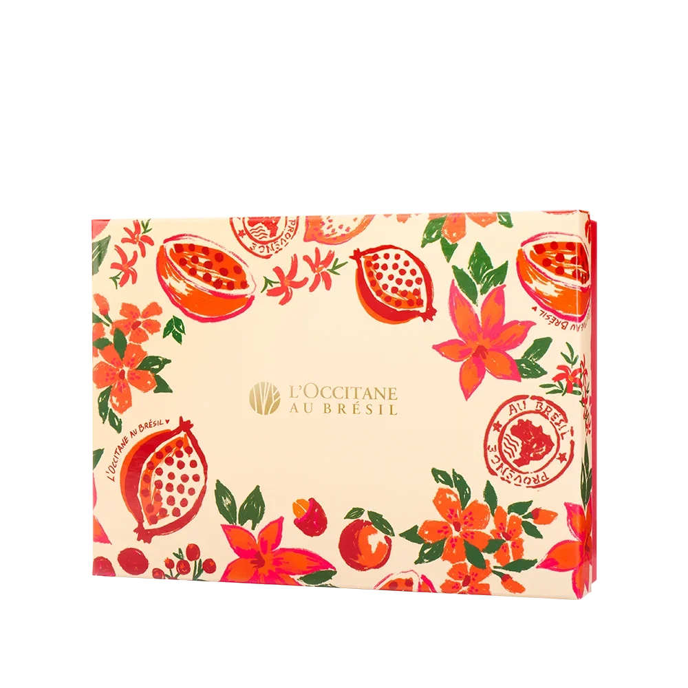 Kit Trio Romã L'Occitane com Spray Perfumado, Geléia Hidratante e Esfoliante